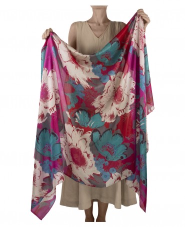 Палантин Женский SN40-FL.HEUREUSE/FUCHSIA